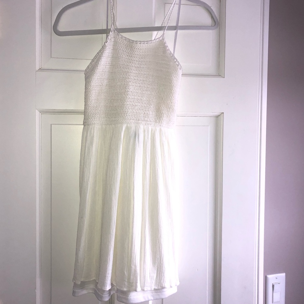 Crotchet white dress